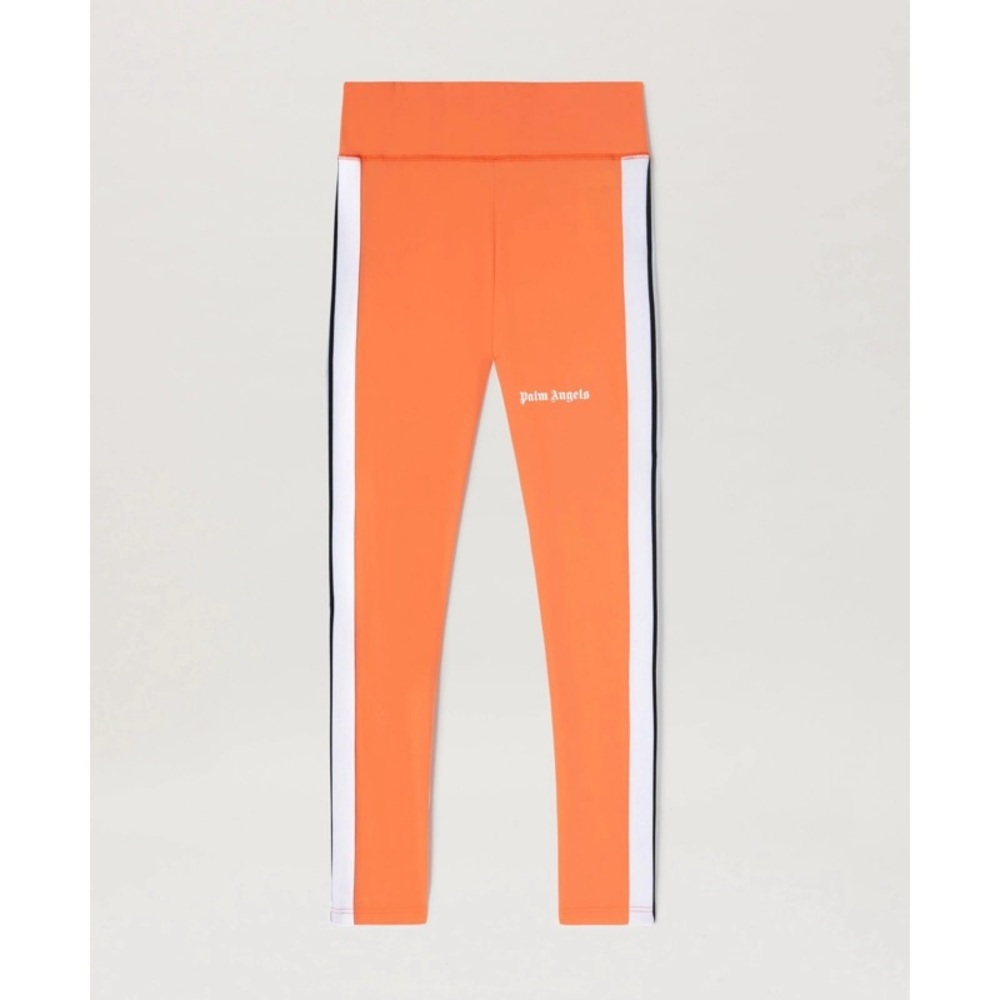 NEW PALM ANGELS High Rise Training Track Leggings in Orange
